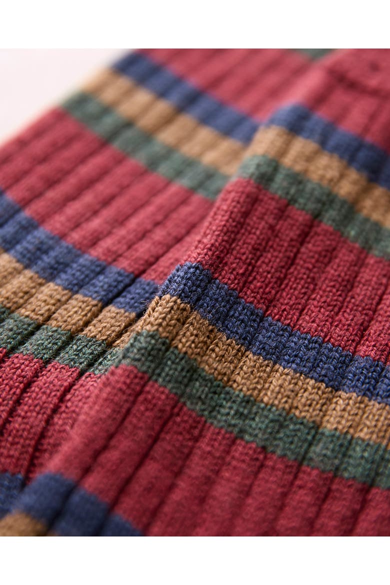 Cotton Stripe Sock, Alternate, color, DARK RUST