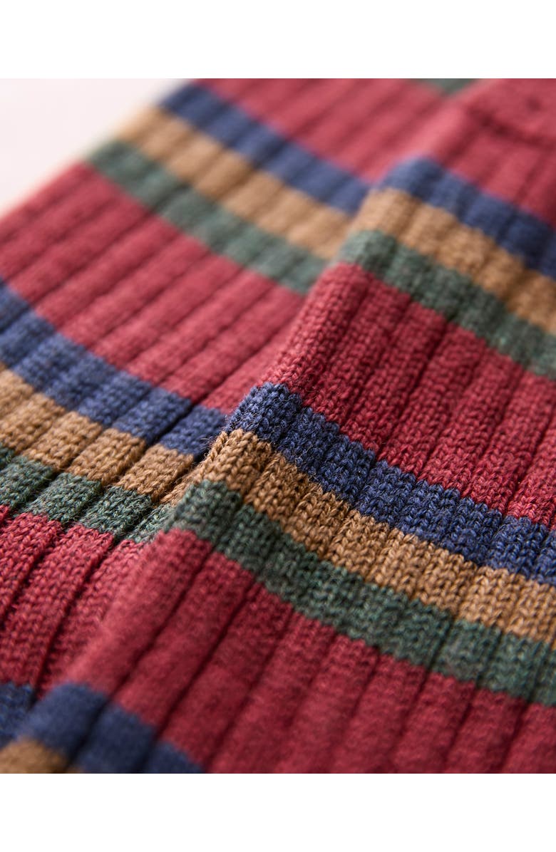 Celtic & Co. Cotton Stripe Sock, Alternate, color, Dark Rust