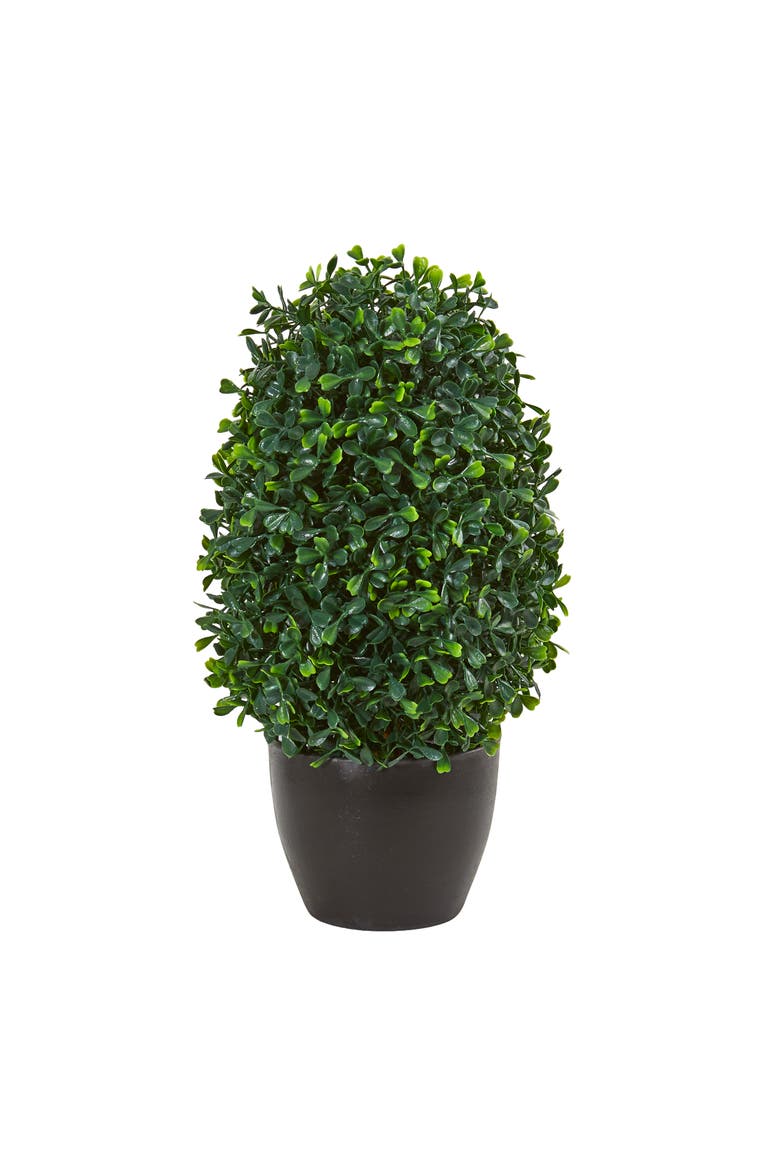 13-in Boxwood Topiary Artificial Plant UV Resistant, Main, color, Green