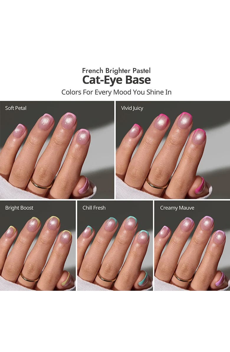 Btartboxnails Soft Gel Nail Tips XCOATTIPS<sup>®</sup> French Brighter Pastel - Cat-Eye Base Collection, Alternate, color,