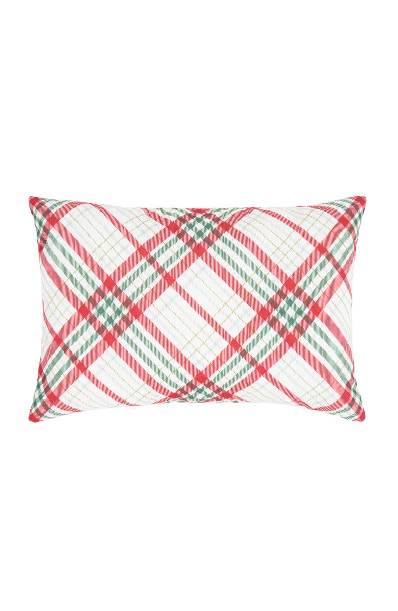 C&F Home Holiday Plaid Christmas Indoor/Outdoor Accent Pillow, 13" x 20", Main, color, Red