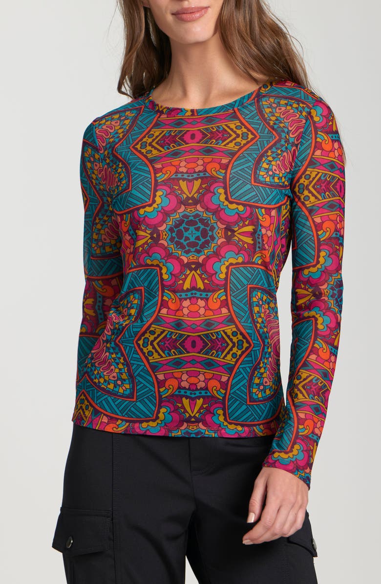 APNY Mesh Top, Main, color, Turquoise Multi