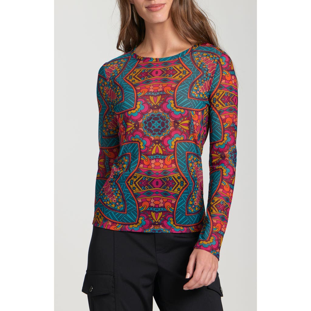 Apny Mesh Top In Brown