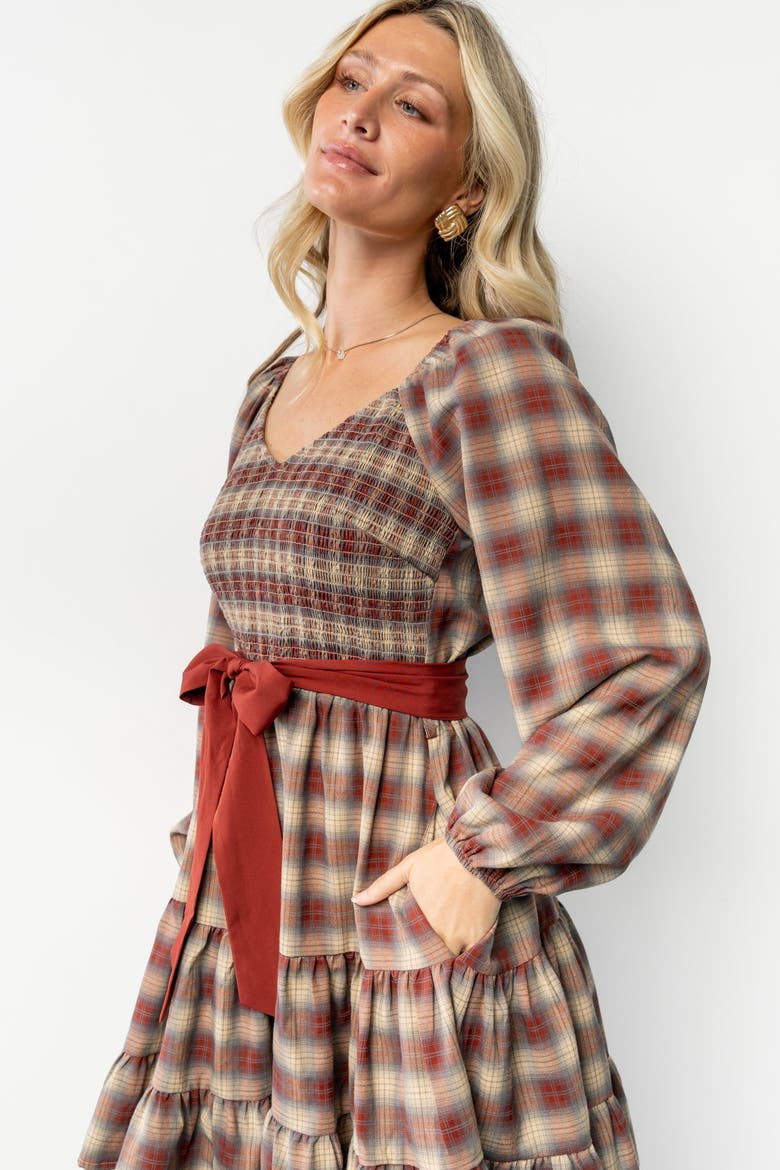 Stina Short Dress, Alternate, color, Rust, Multi Color