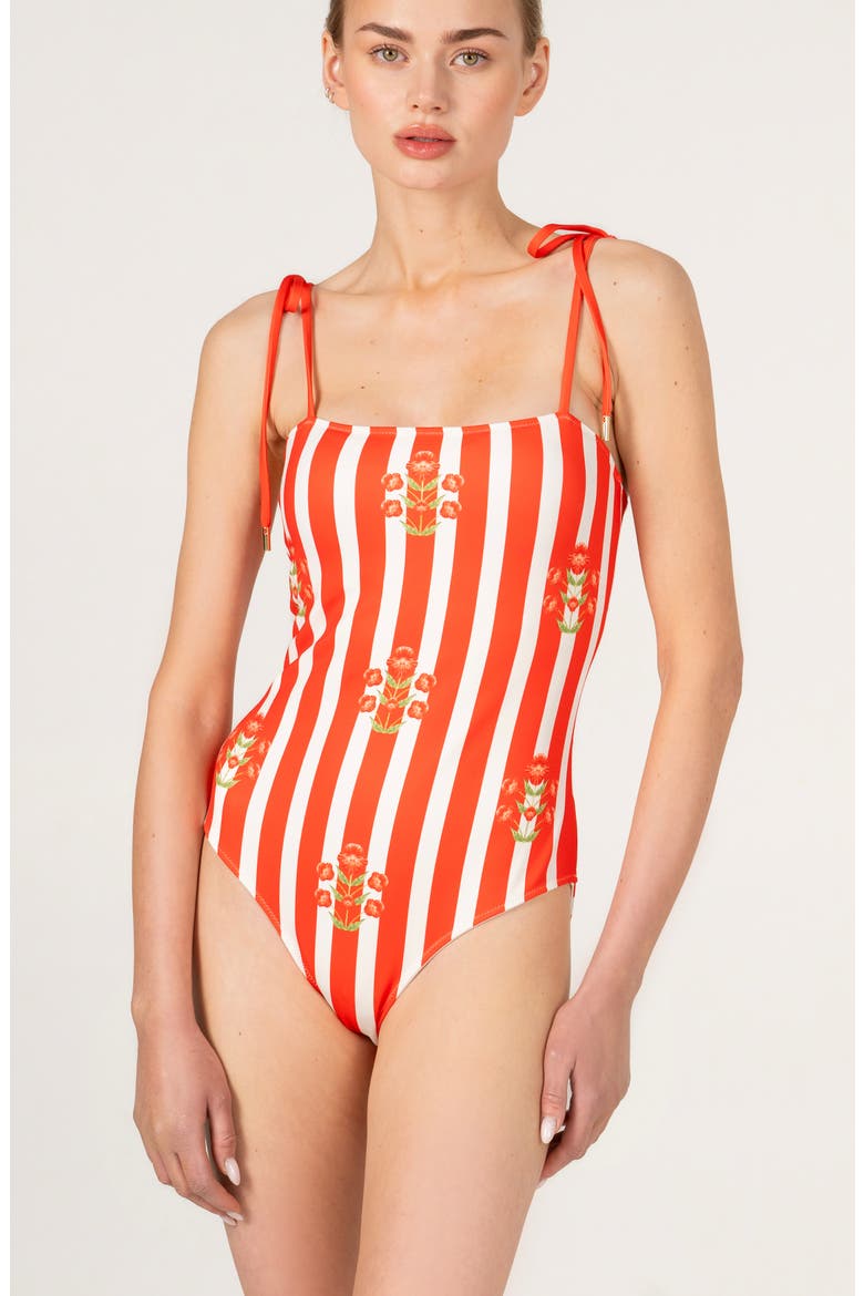 Passion Garden Reversible One Piece Swimsuit, Main, color, Red