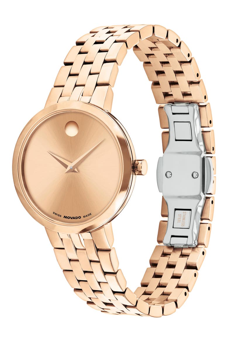 Museum Classic Bracelet Watch, 29.5mm, Alternate, color, ROSE GOLD