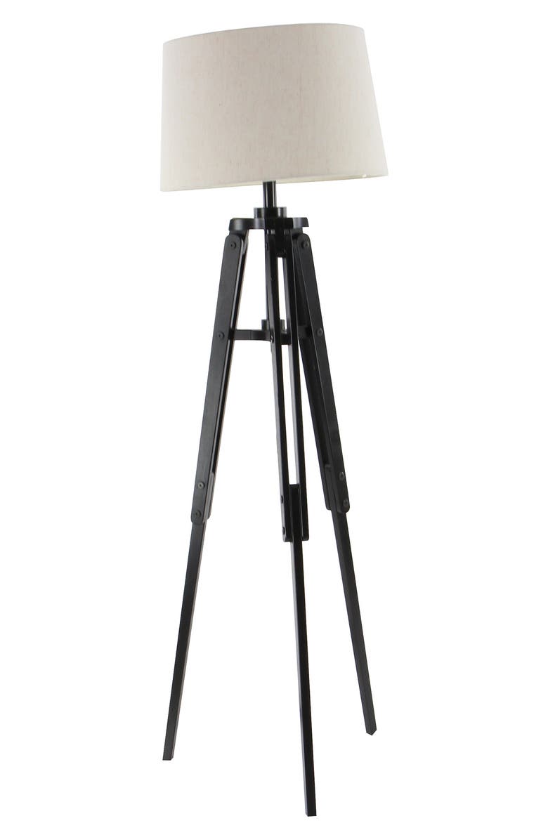 SONOMA SAGE HOME Black Wood Industrial Floor Lamp, Alternate, color, 