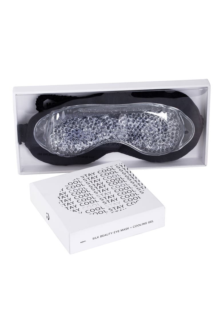 Trisilk™ Eye Mask with Cooling Gel, Alternate, color, MIDNIGHT BLACK