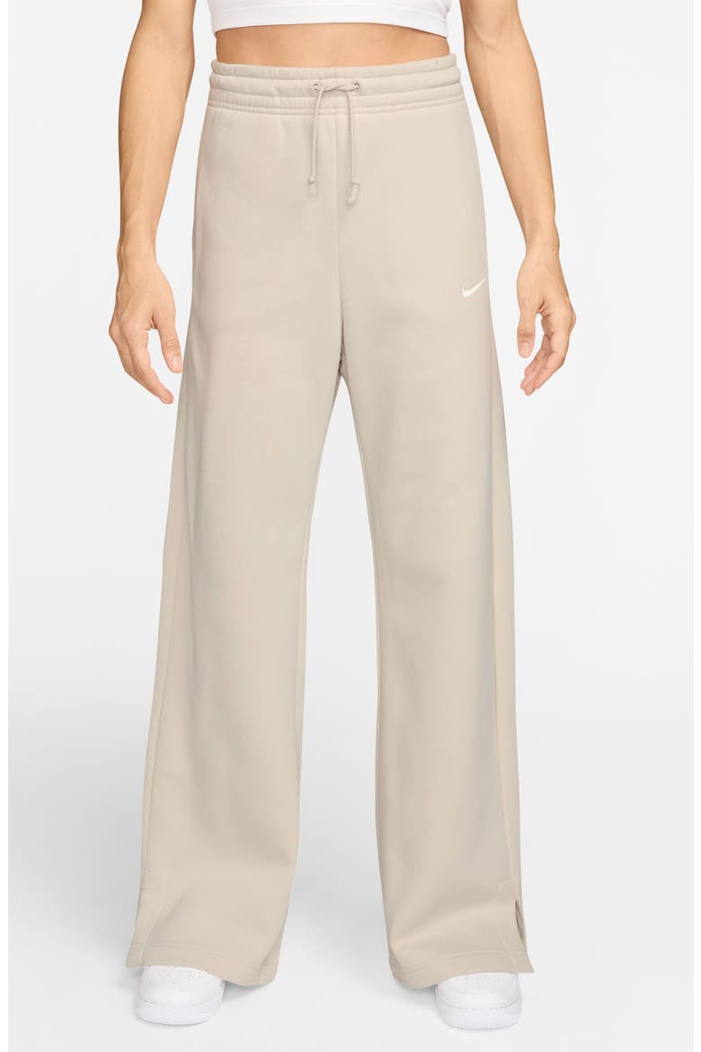 Sportswear Phoenix High Waist Wide Leg Sweatpants, Main, color, LIGHT OREWOOD BROWN/SAIL