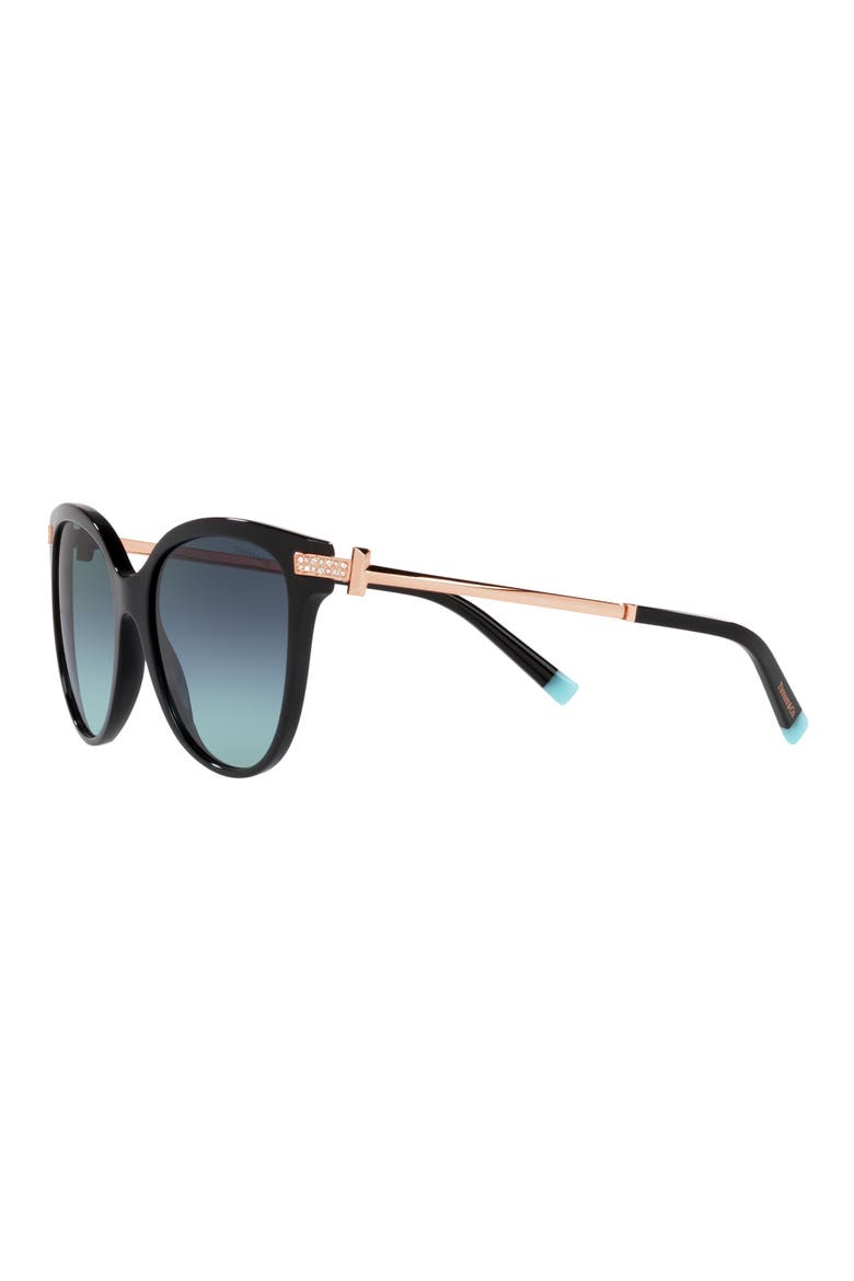 55mm Gradient Pillow Sunglasses, Alternate, color, BLACK