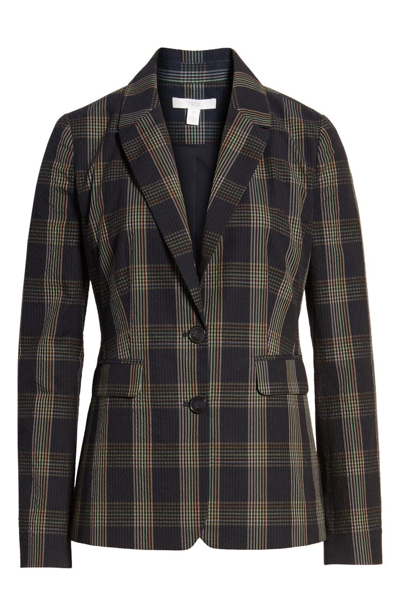 1901 Puckered Plaid Blazer, Alternate, color, 