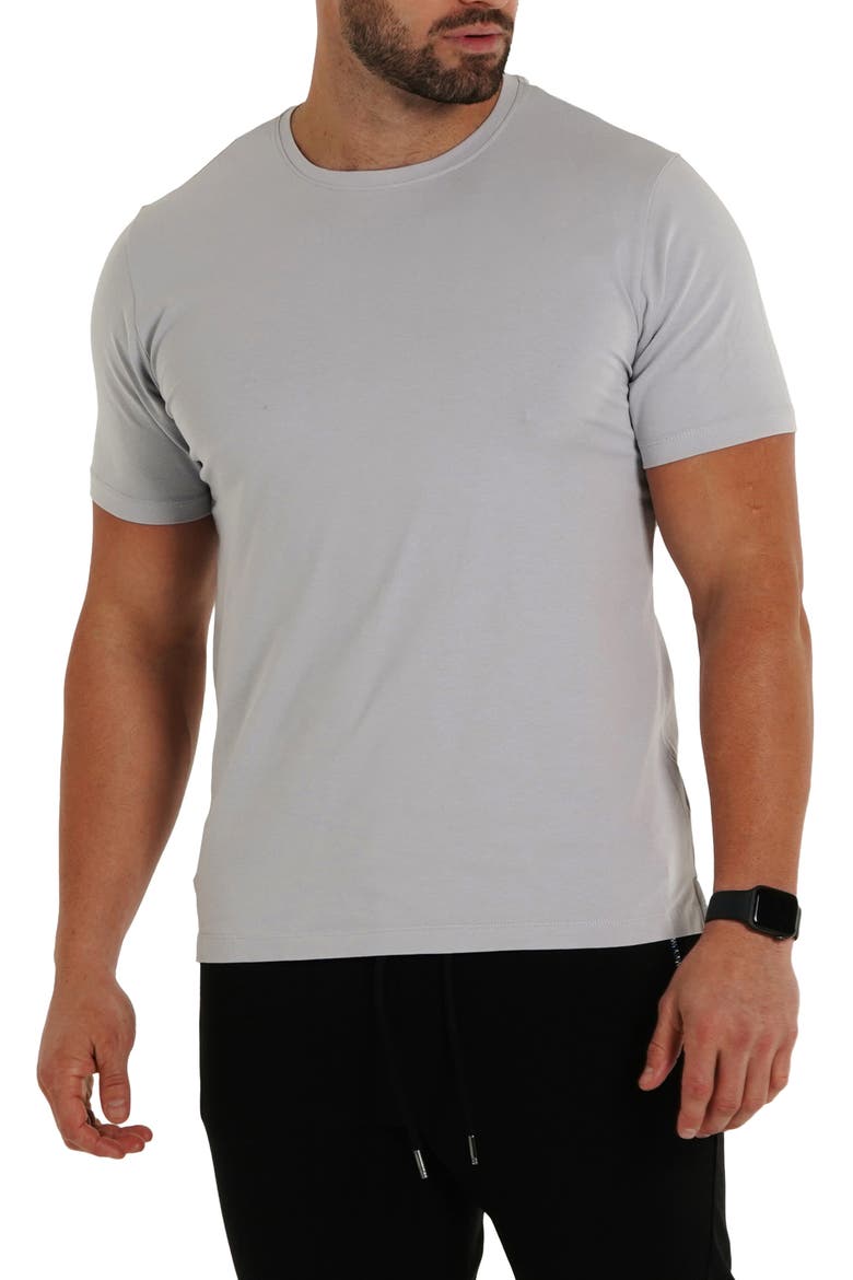 Stretch Cotton T-Shirt, Alternate, color, GREY