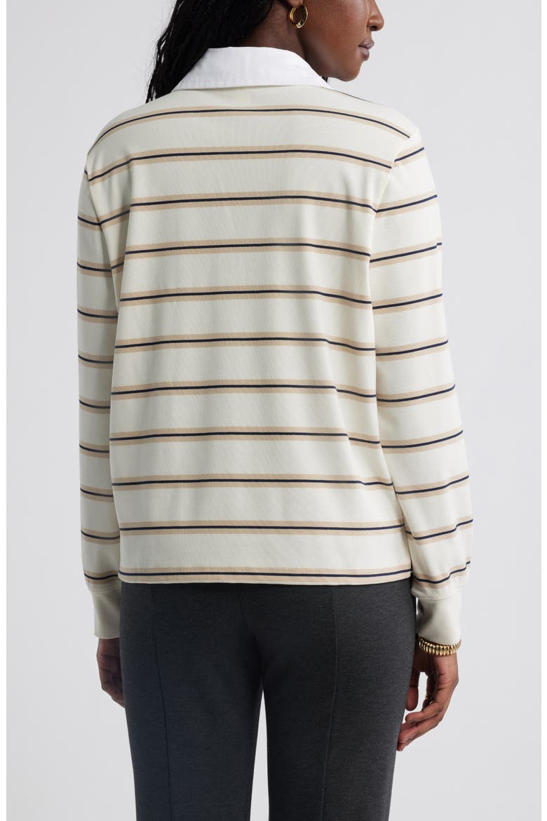 Stripe Long Sleeve Rugby Polo, Alternate, color, IVORY EMILIA STRIPE