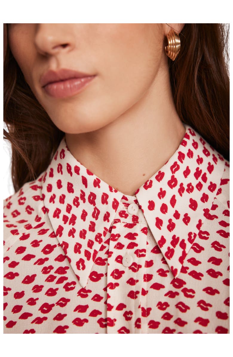 MINT VELVET Lips Print Crop Shirt, Alternate, color, 