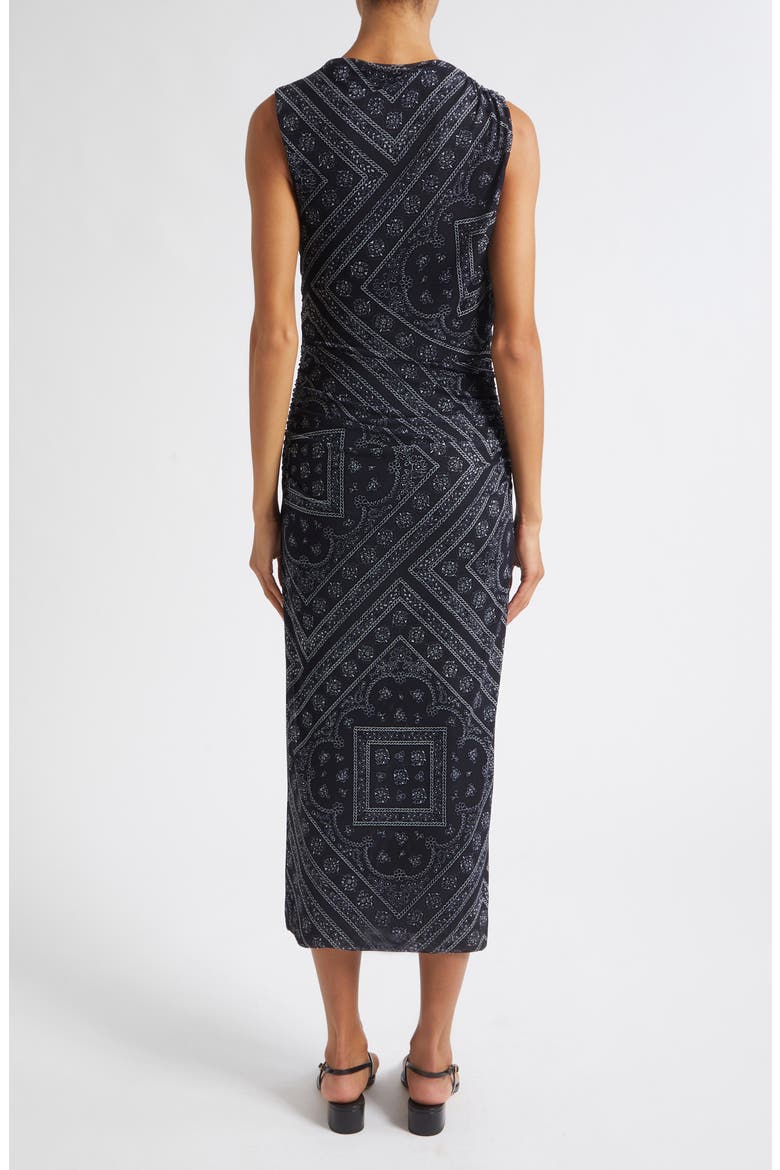 Sylvani Geo Print Sleeveless Midi Dress, Alternate, color, NAVY DOVE