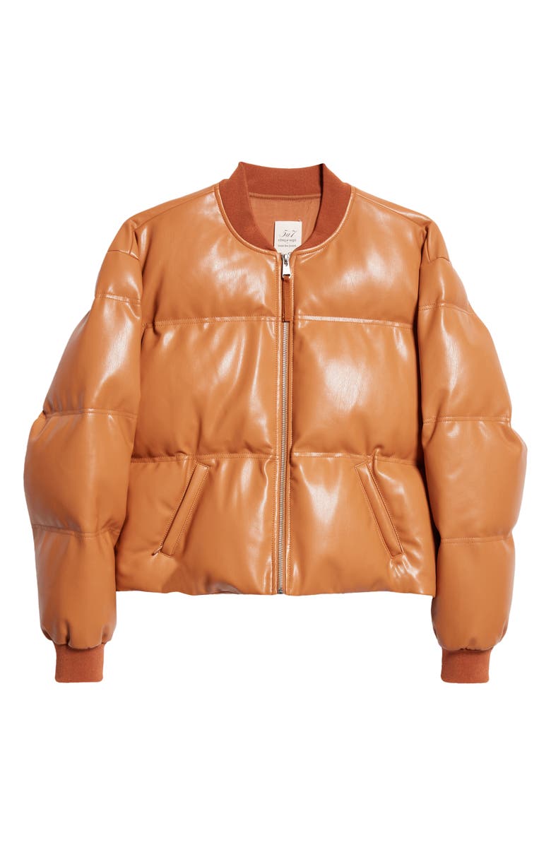 Cinq à Sept Maris Faux Leather Puffer Coat, Alternate, color,