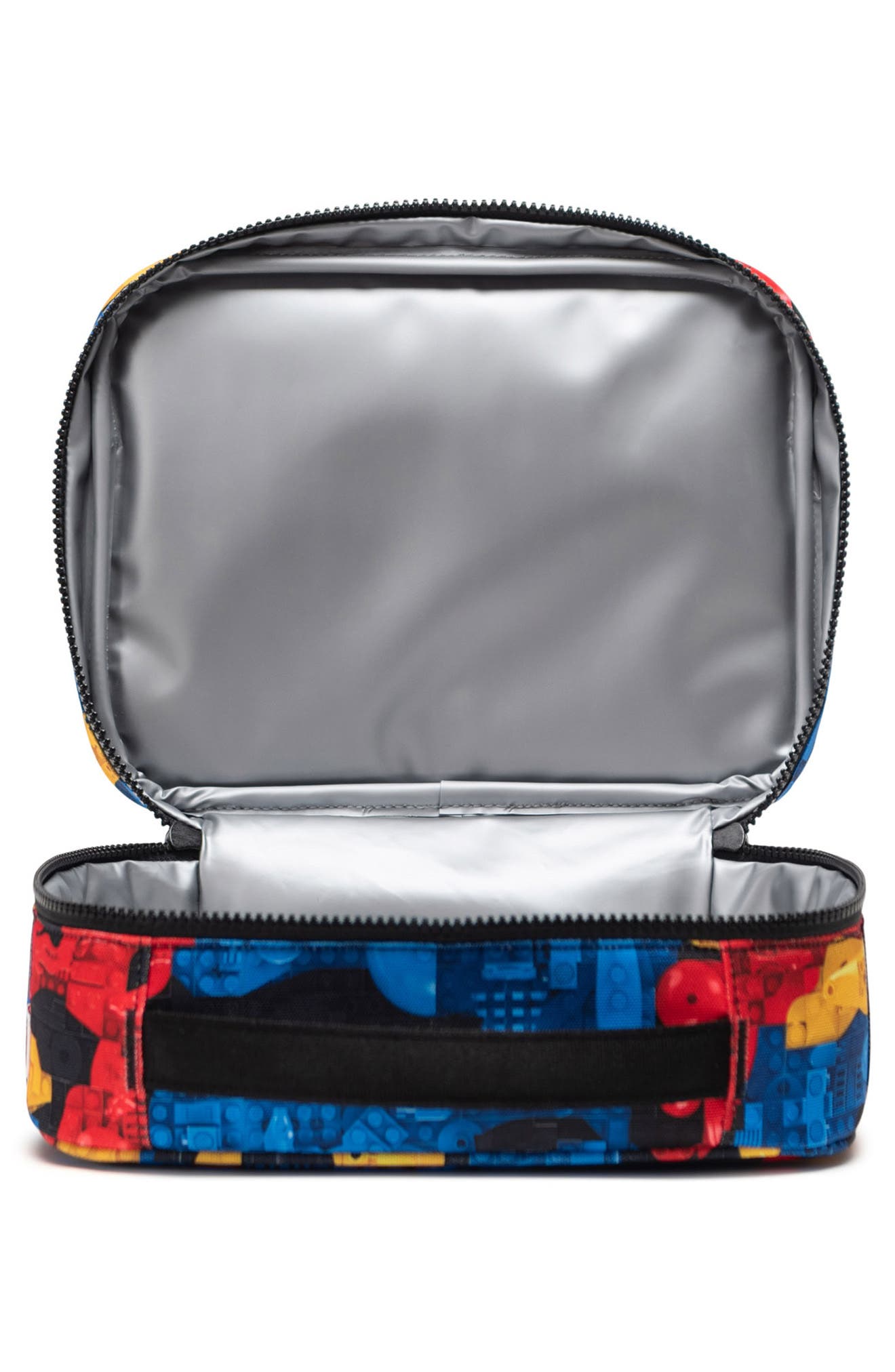 Herschel Supply Co. x LEGO<sup>®</sup> Kids' Pop Quiz Lunch Bag, Alternate, color, Scavenger Hunt Bricks