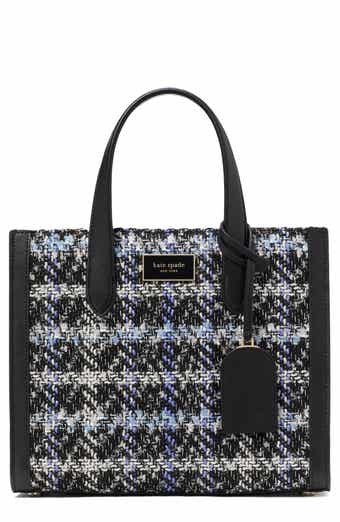 Kate Spade New York small manhattan plaid tweed tote