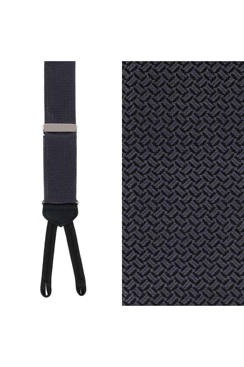 The Monte Bello Interlocked Silk Formal Suspenders, Main, color, Graphite