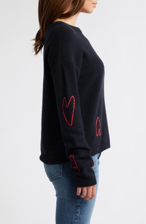 Shop Caslon ® Jacquard Hearts Cotton Blend Sweater