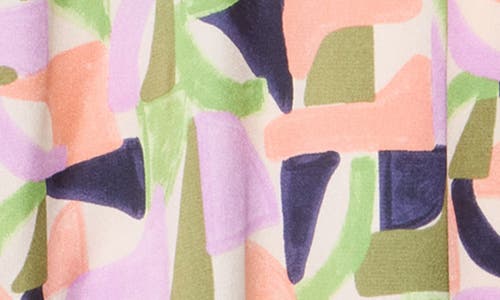 Tahari Asl Collared Wrap Dress In Sand Multi