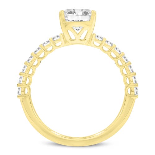 Luvmyjewelry Calista 14k Yellow Gold Emerald Lab Grown Diamond Engagement Ring In 14k Yellow Gold