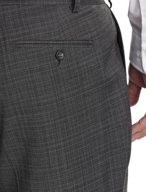 Jv Reflex Big & Tall Micro Grid Suit Pants In Charcoal