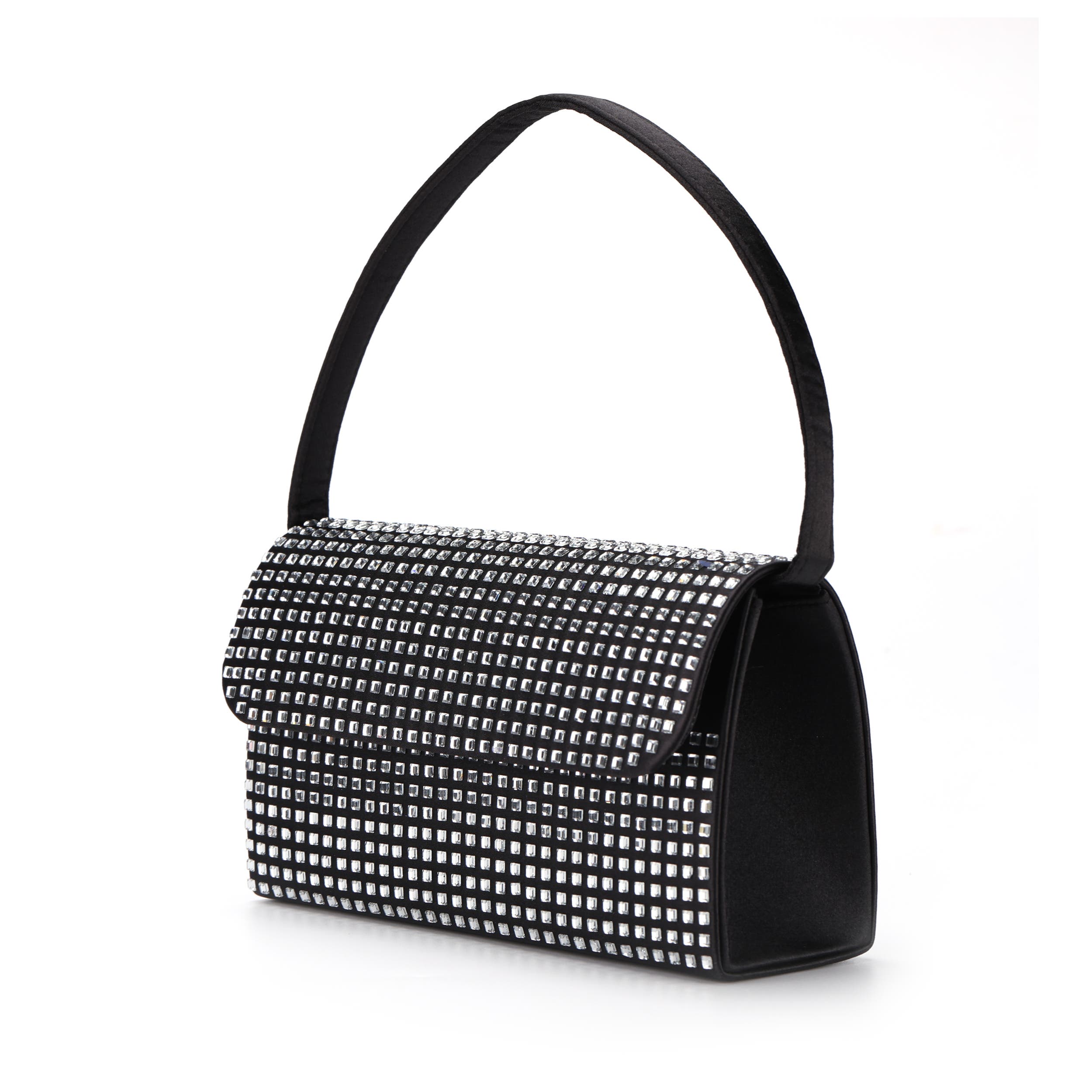 LADY COUTURE Rhinestone Covered Satin Handbag, Main, color, 