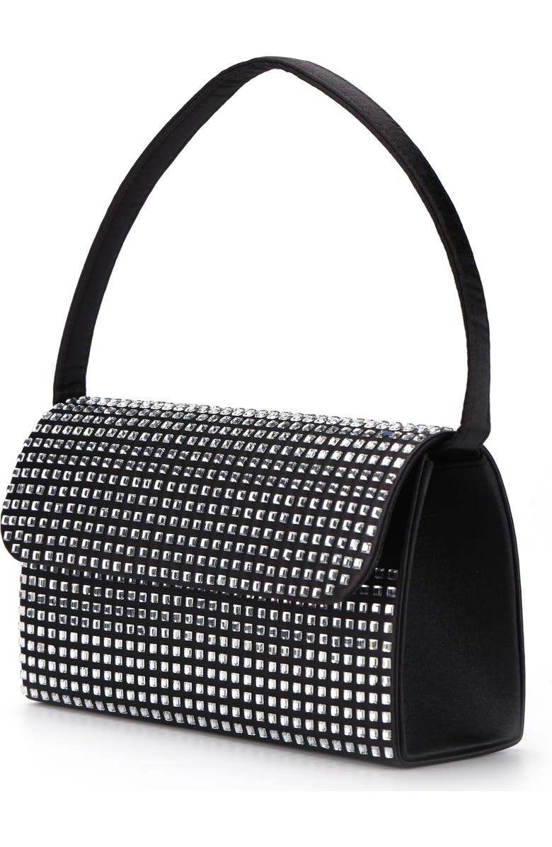LADY COUTURE Rhinestone Covered Satin Handbag, Main, color,