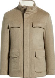 Aurélien Water Resistant Wool & Cashmere Field Jacket