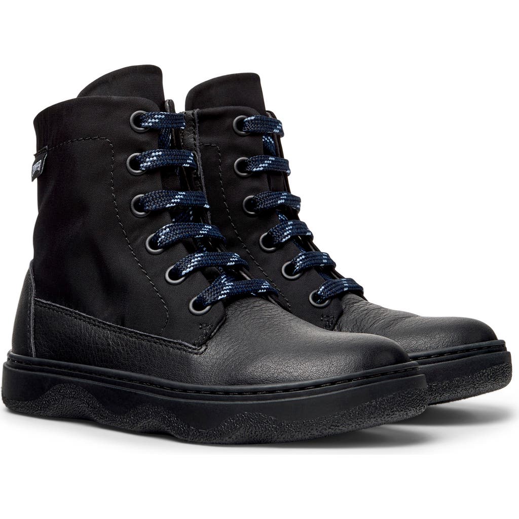 Camper Kids' Kiddo Lace-up Boot In Black
