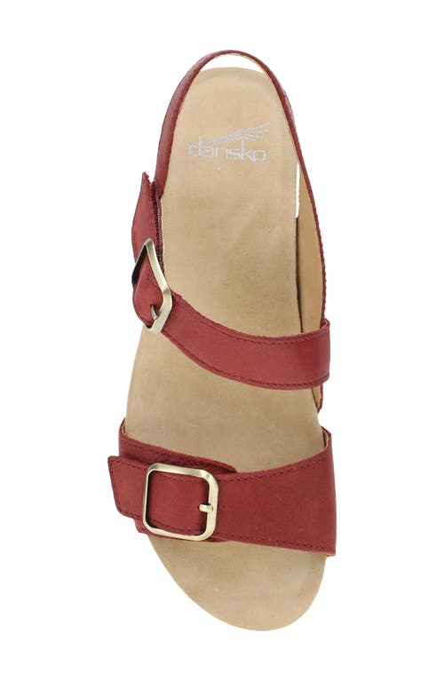 Dansko Trinity Sandal In Cayenne Burnished Suede