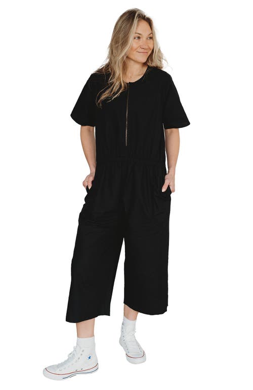 Turtledove London Organic Cotton Ethel Jumpsuit In Black