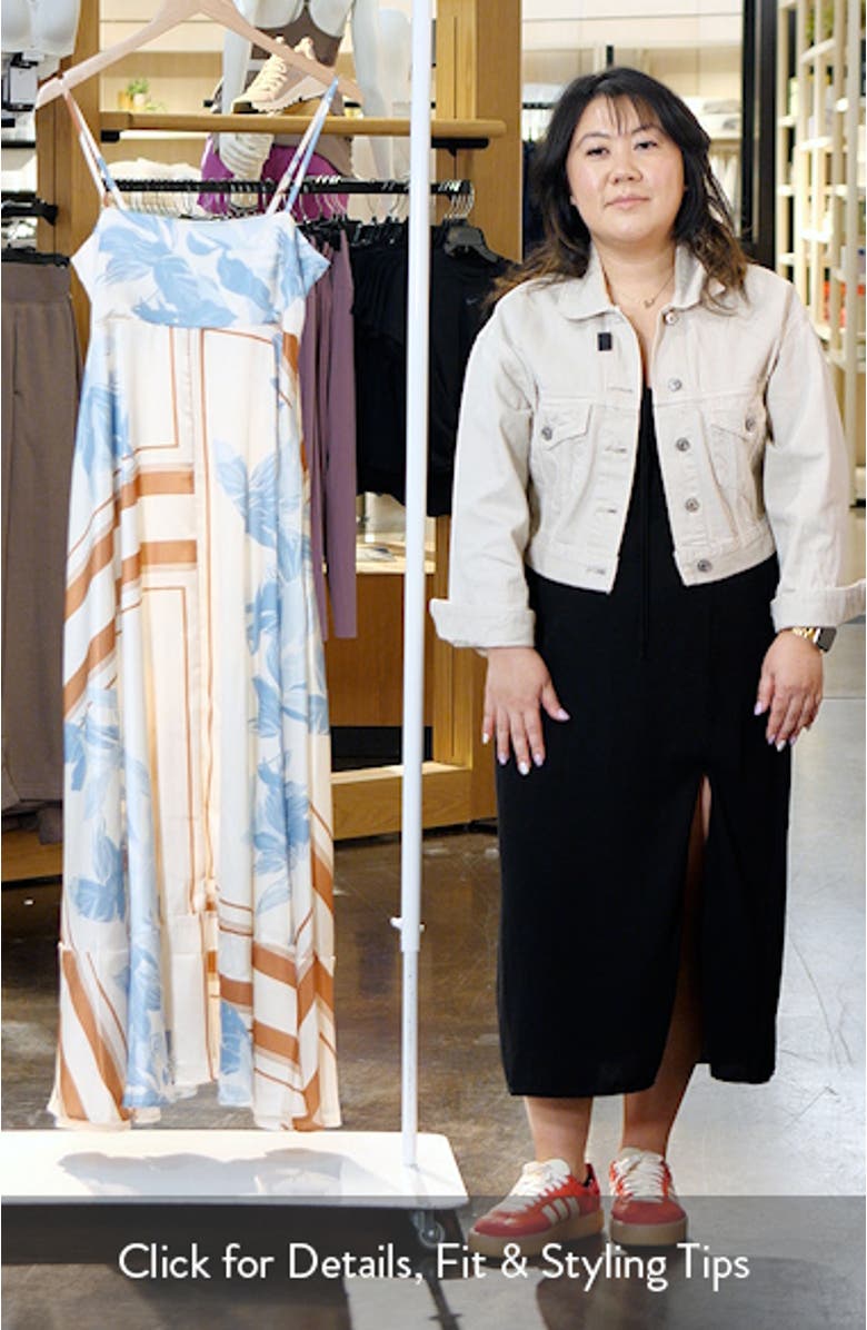 Eleanor Scarf Print Maxi Dress, sales video thumbnail