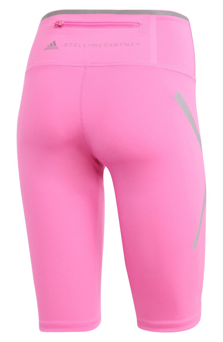 adidas by Stella McCartney TruePace High Waist Stretch Recycled Polyester Bike Shorts, Alternate, color, Screaming Pink