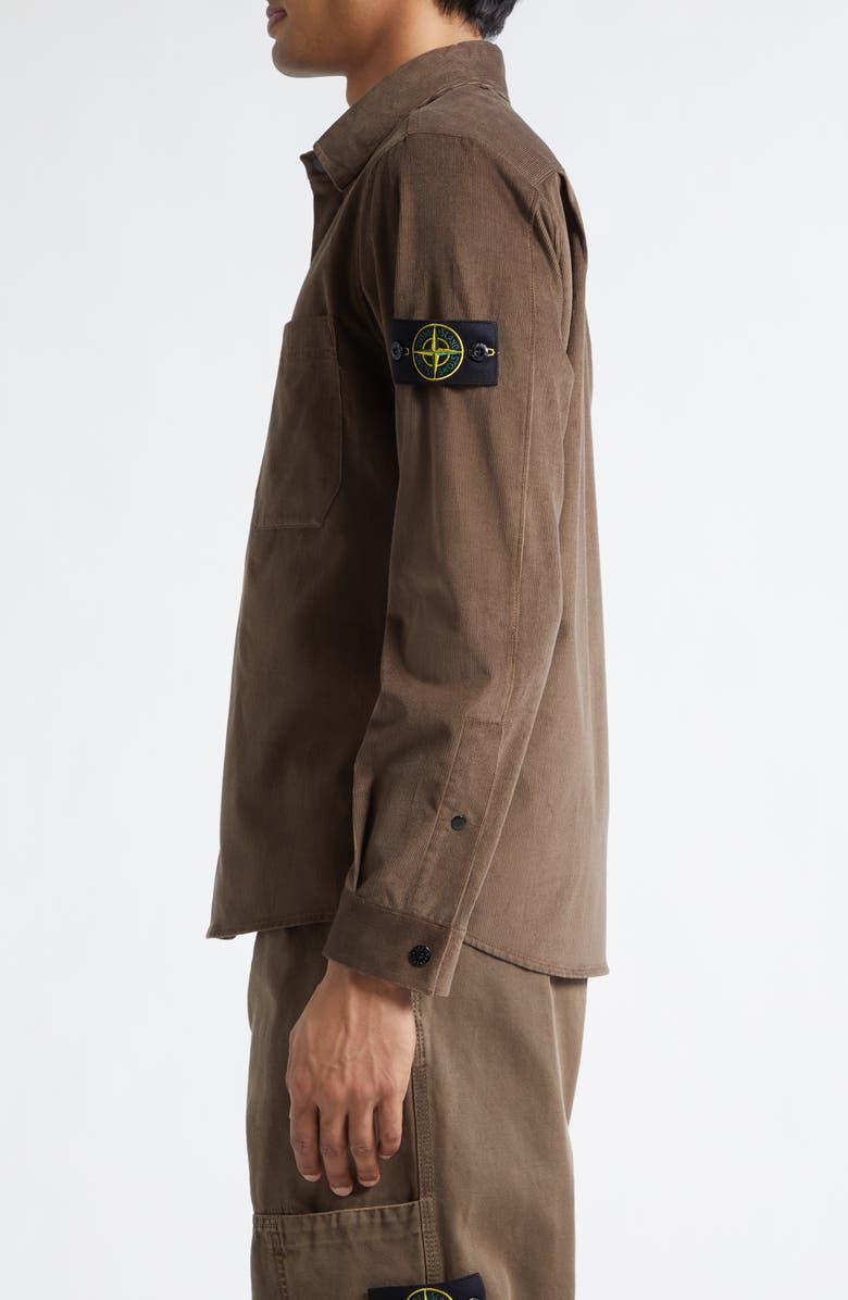 Stone Island Corduroy Overshirt, Alternate, color, Umber