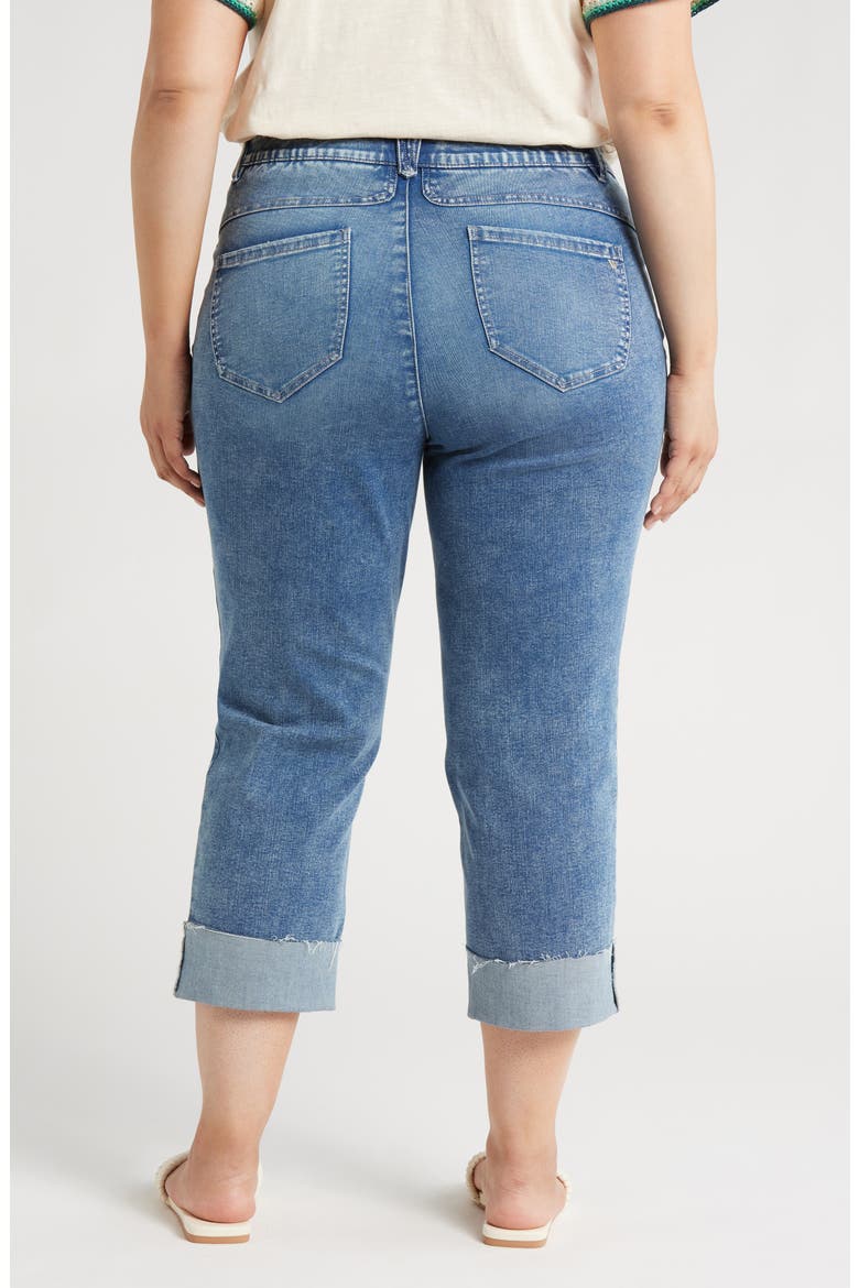 'Ab'Solution Cuff Straight Leg Jeans, Alternate, color, MID BLUE VINTAGE