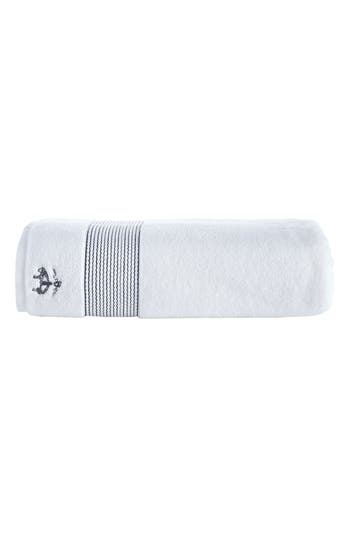 Brooks Brothers Robe Stripe Bath Sheet Towel In White