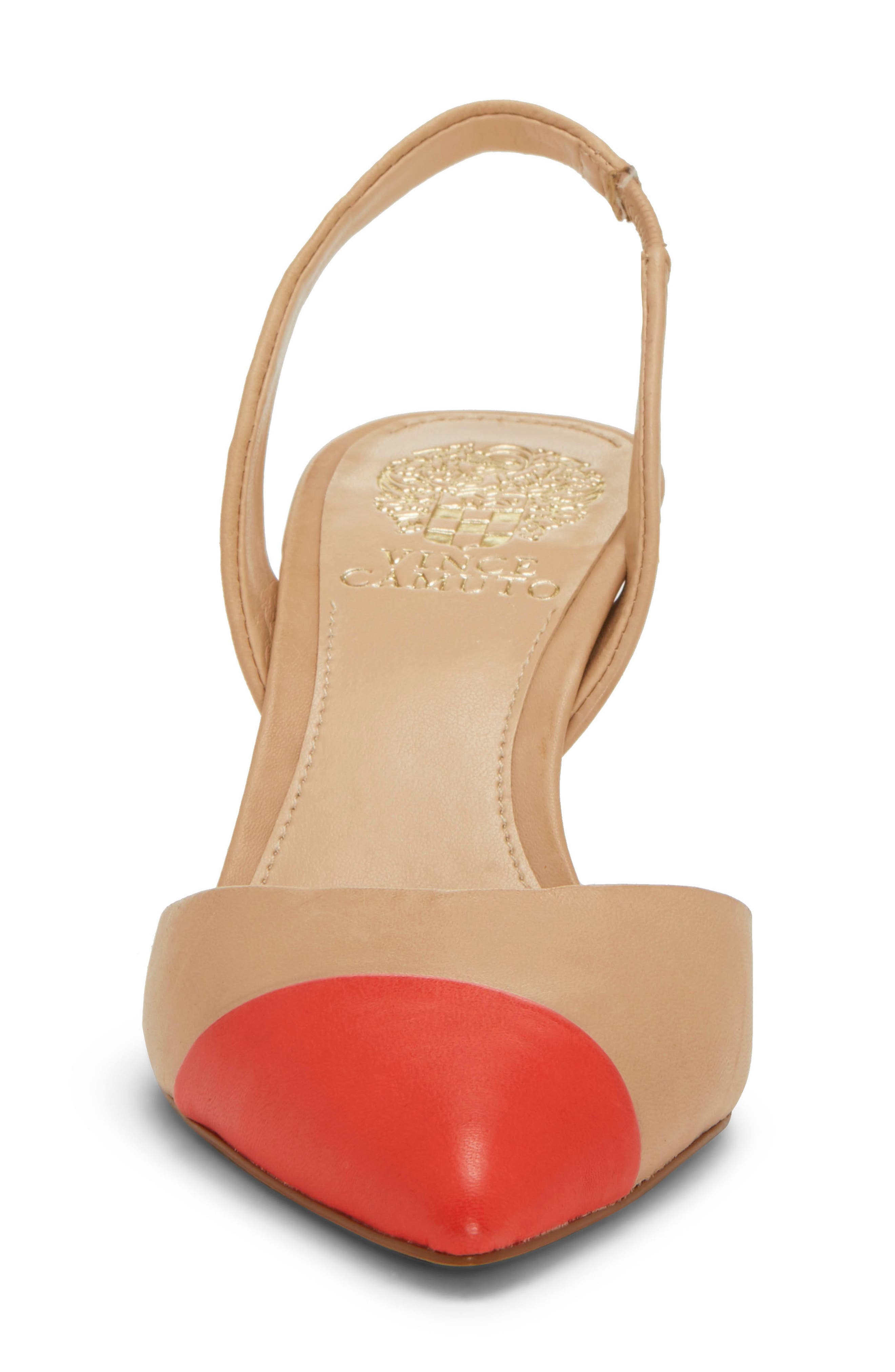 Corran Slingback Pump, Alternate, color, BUFF/ HOT LEATHER