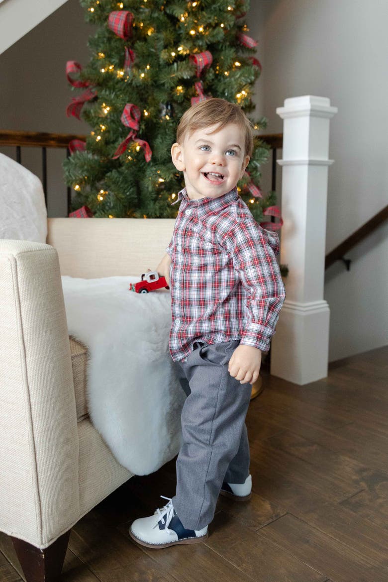 Plaid Button Down Shirt, Alternate, color, Red Multi Plaid