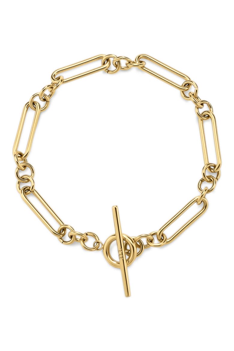 Love Link T-Bar Chain Bracelet, Main, color, GOLD