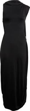 Victoria Beckham Twist Drape Jersey Midi