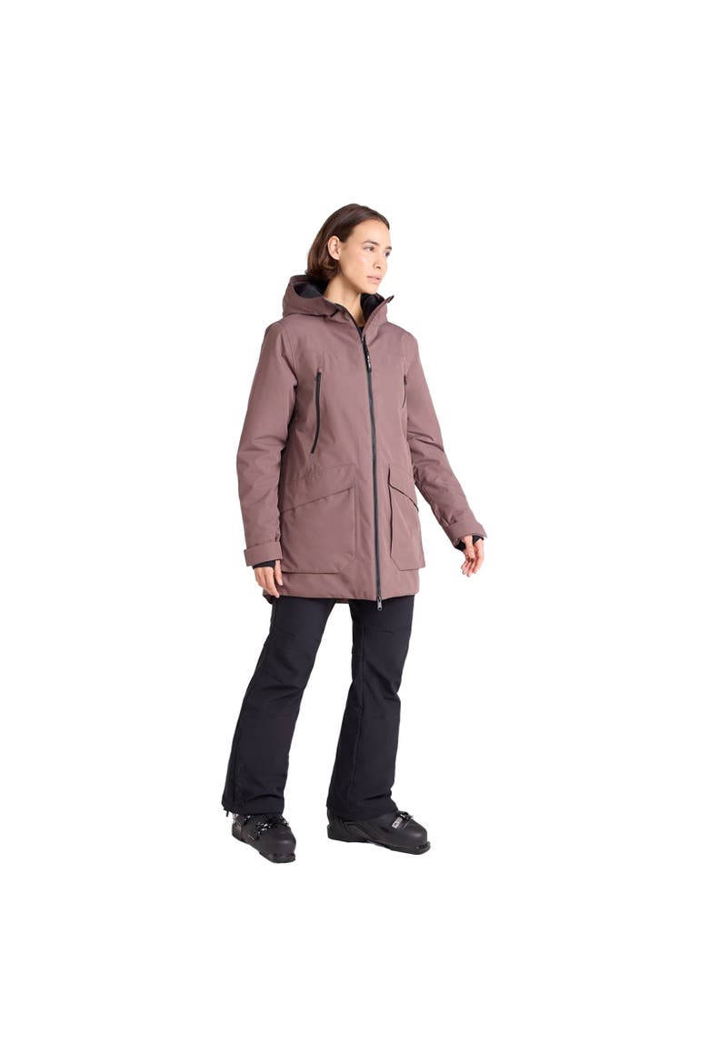 Echo Waterproof Ski Jacket, Alternate, color, Brown