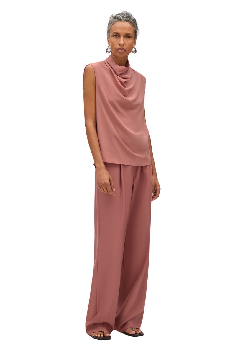 Another Tomorrow Silk Draped Top, Alternate, color, Canyon