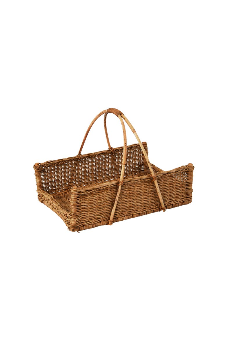 Decorative Handwoven Rattan Hanging Basket, Natural, Main, color, Natural