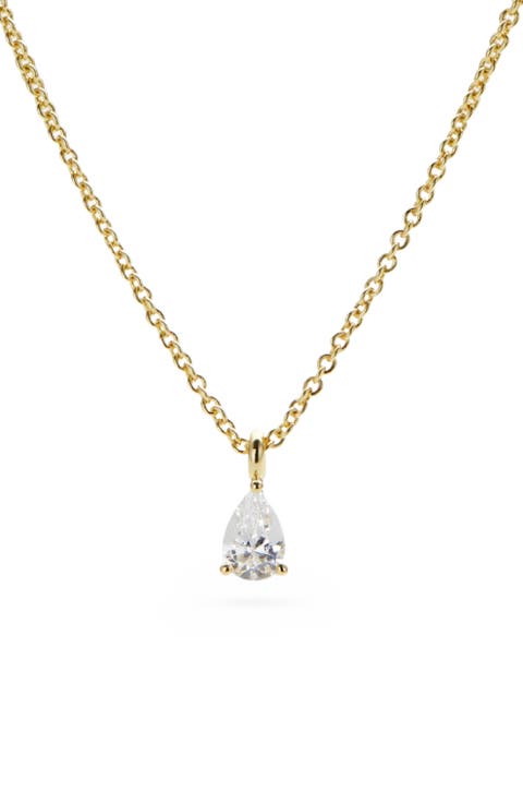 Delicate Solitaire Pendant - Elise Pendant