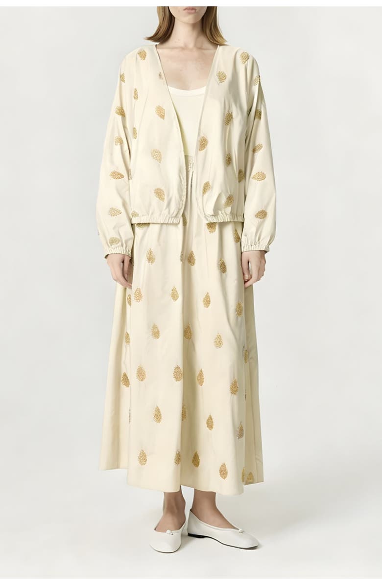 Nocturne Lightweight V-Neck Printed Kimono, Main, color, Ivory