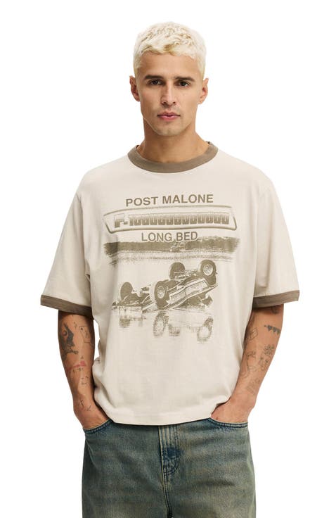 Men's Cropped Fit Music T-Shirt