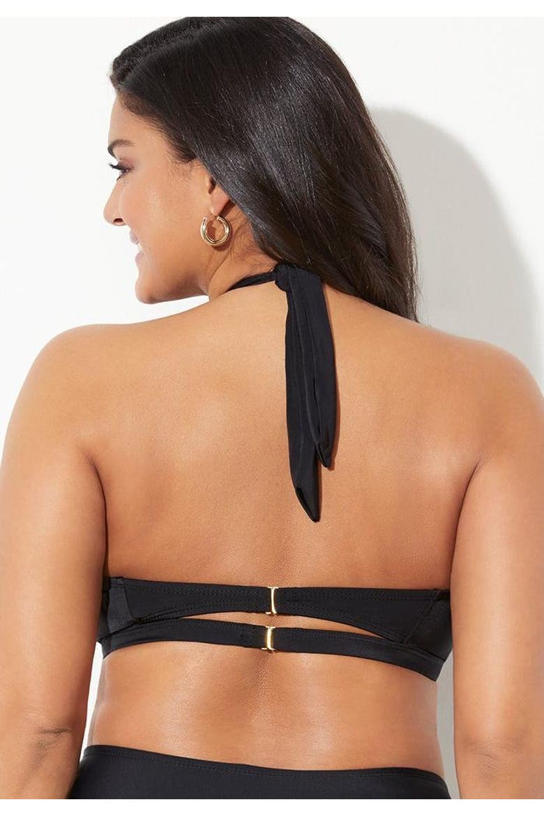 Diva Halter Bikini Top, Alternate, color, Jet Black