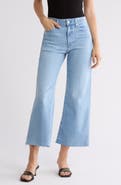 PAIGE Anessa Raw Hem Wide Leg Jeans